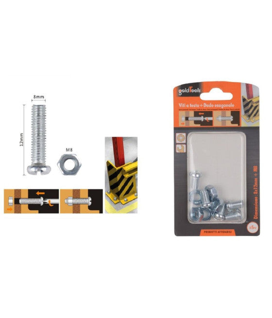 KIT 420 Tornillos de cabeza de cabeza redonda plana CrossPrint CrossPrint 12 Mediciones