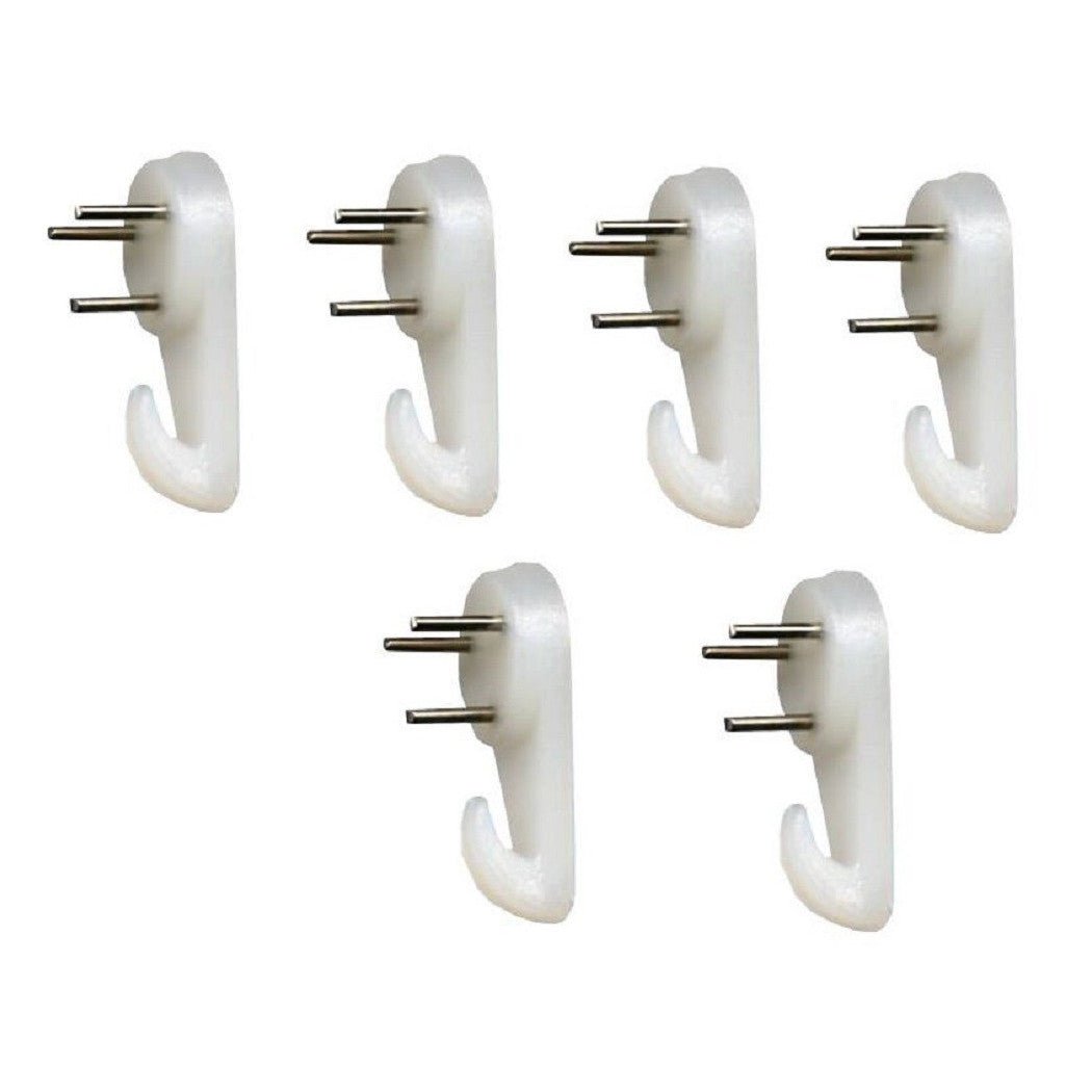 Set de 6 piezas de gancho para el panel de panel de pared de nylon con clavos de 3 cm