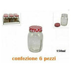 Set de 6 piezas de recipiente de vidrio de frasco con tapa de colores mantel 150ml