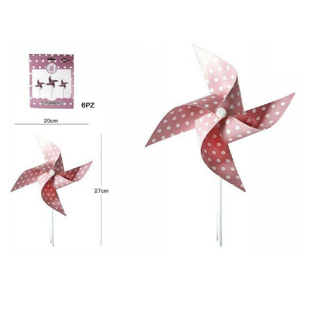 Set de 6 piezas Pintingles Pink Pink Paper Papel Party Party