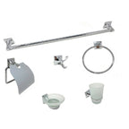 Set de baño 6 accesorios de acero para soporte de vidrio roll pinceles toalla de toalla