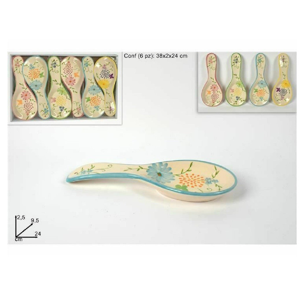 Set de la capa de cerámica de cerámica de cerámica de la capa de 6 piezas Cocina de decoración de la flor