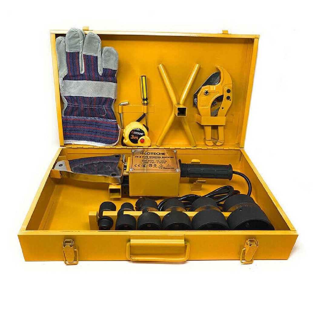 Soldador de poliFuser 1500W para tubos con 6 matrices Accesorios de herramientas de bricolaje