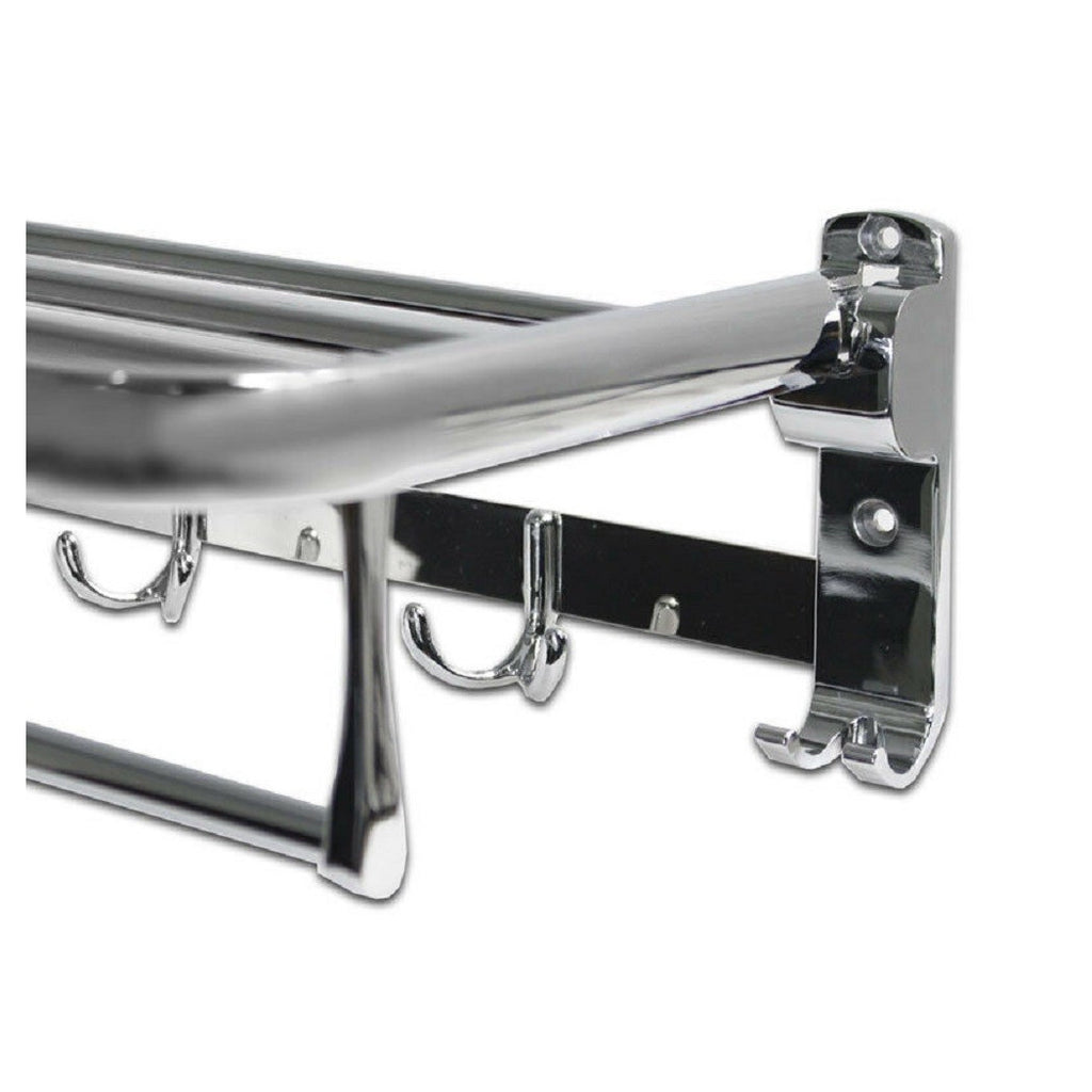 Soporte de doble estante resellable con ganchos de albornoz 52819