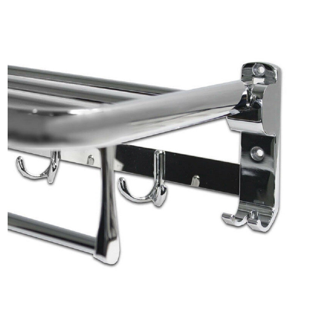 Soporte de doble estante resellable con ganchos de albornoz 52819