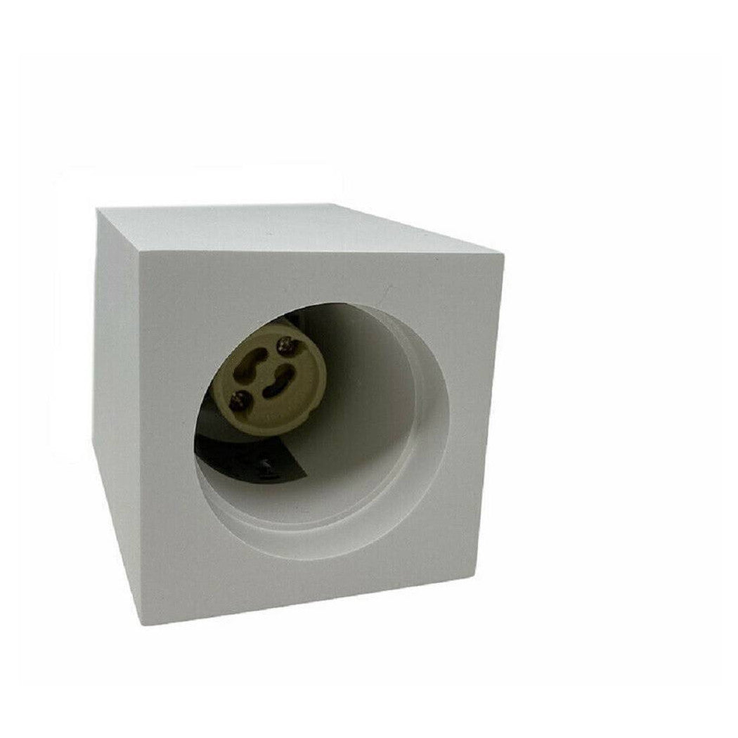 Soporte de techo de apliques en cubo pintado yeso GU10 Attack GS-C14