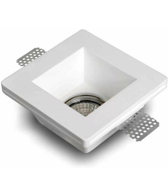 Recessed spotlight door GU10 square adjustable steel lamp holder P3