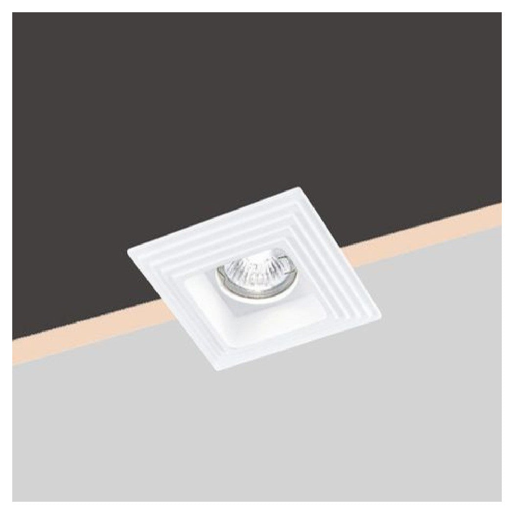 Soporte de yeso retráctil empotrado Patrón cuadrado Pantalla Pantalón GU10 GS-16