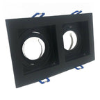 Soporte empotrado doble ajustable para dos focos para P24 Encimera