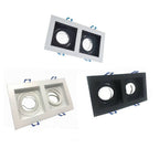 Soporte empotrado doble ajustable para dos focos para P24 Encimera