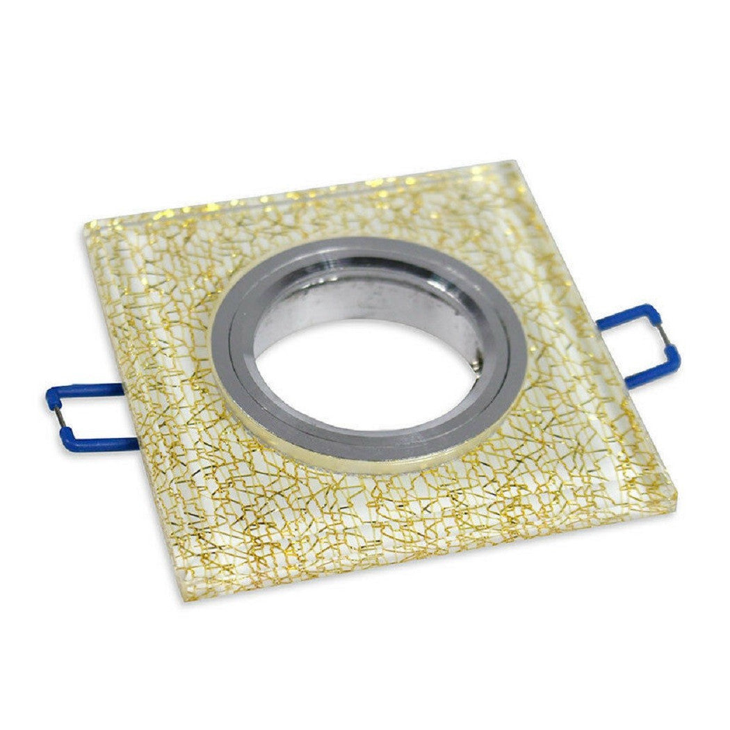 Soporte empotrado para foco cuadrado P16 Glass Glass Gold Gold Silver