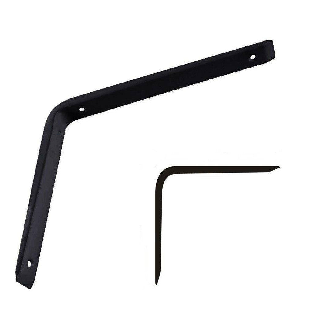 Soportes angulares 2 PCS Soporte de soporte Cierre de soporte 150 x 120 x 30 mm negro