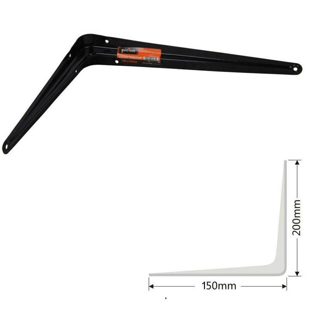 Soportes angulares 2pcs Soporte de soporte angular Cliente Angle 90 ° 150x200mm