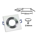 Spotlight Empotrado Portablet GU10 Solder de acero cuadrado P3 Blanco Plata