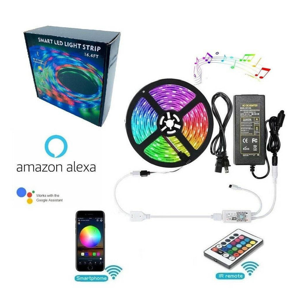 STRISCIA LED SMART CON 300 LED DE 5 METRI RGBW WIFI DOMOTIC ALEXA GOOGLE