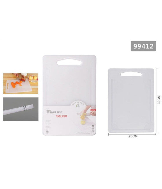 Tabla de cortar de madera natural Corte vegetales carne carne bambú 25 x 18 cm