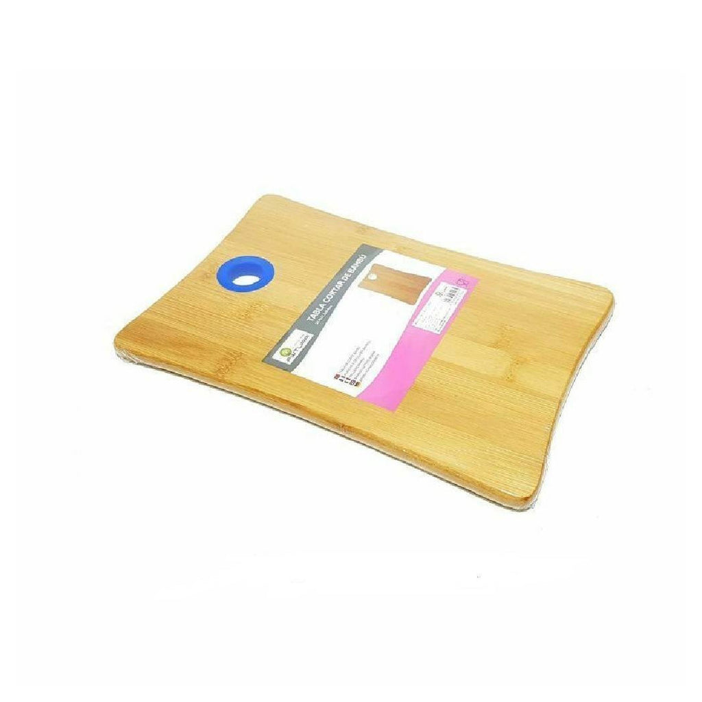 Tabla de corte de madera natural Corte vegetales carne carne bambú 25 x 17 cm