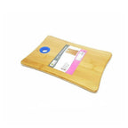 Tabla de corte de madera natural Corte vegetales carne carne bambú 25 x 17 cm