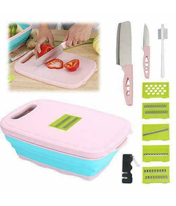 Tabla de cortar para pan de madera con rejilla extraíble para migas 30 x 18 cm