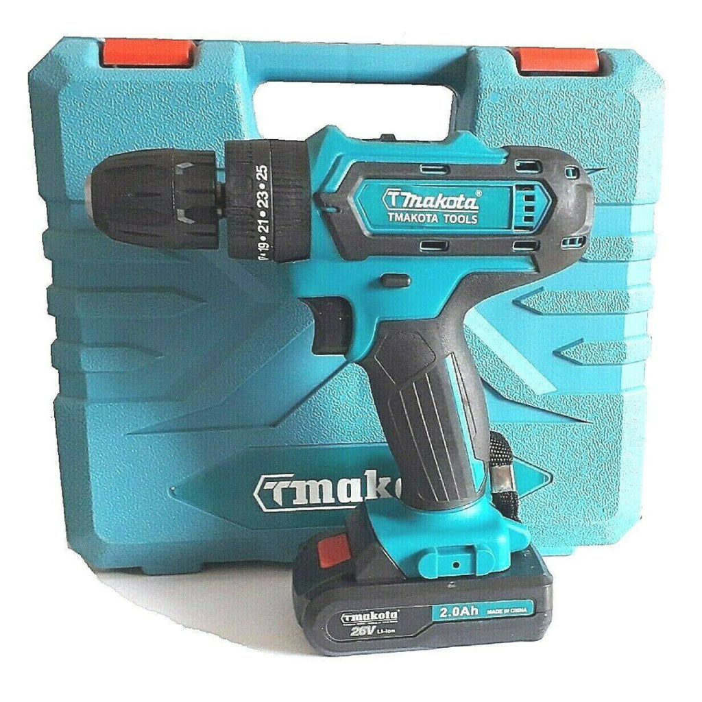 Taladro Percusión Batería de litio Destornillador 26V Doble batería + Maleta