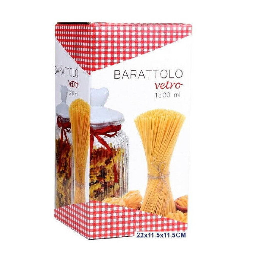 Tarro de cristal con tapa de cerámica Cap Decorated Heart 1300 ml