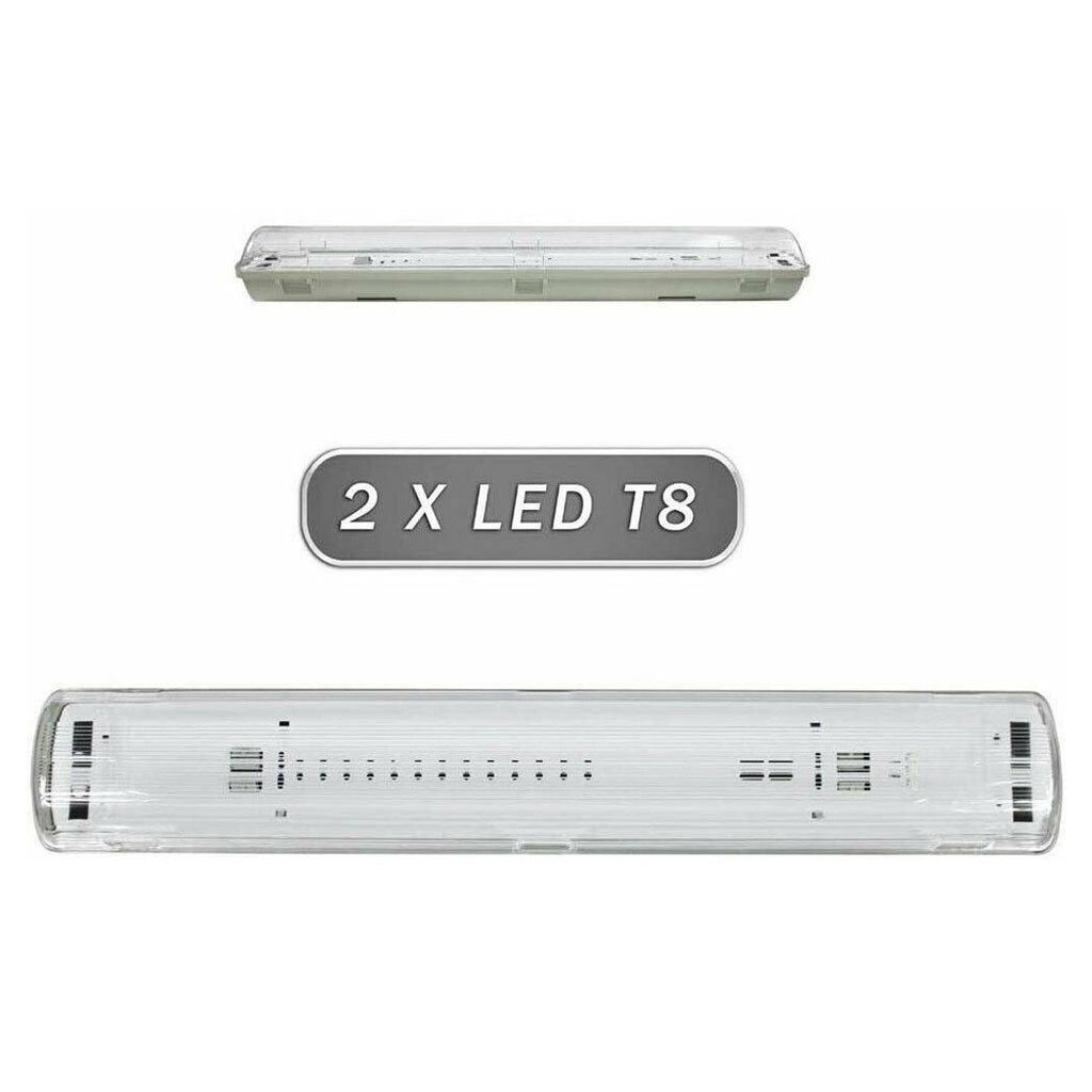 Techo al aire libre 2 Tubo LED de neón T8 G13 150 cm Techo de pared IP65 T8-150S