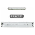 Techo al aire libre 2 Tubo LED de neón T8 G13 150 cm Techo de pared IP65 T8-150S