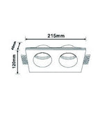 Puerta empotrable de foco LU10 IP20 72mm Marco de soporte redondo P17