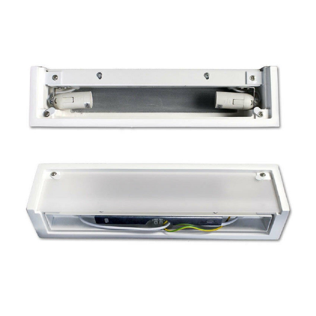 Tiza rectangular Luz de pared Doble emisión E14 pintable IP20 E06