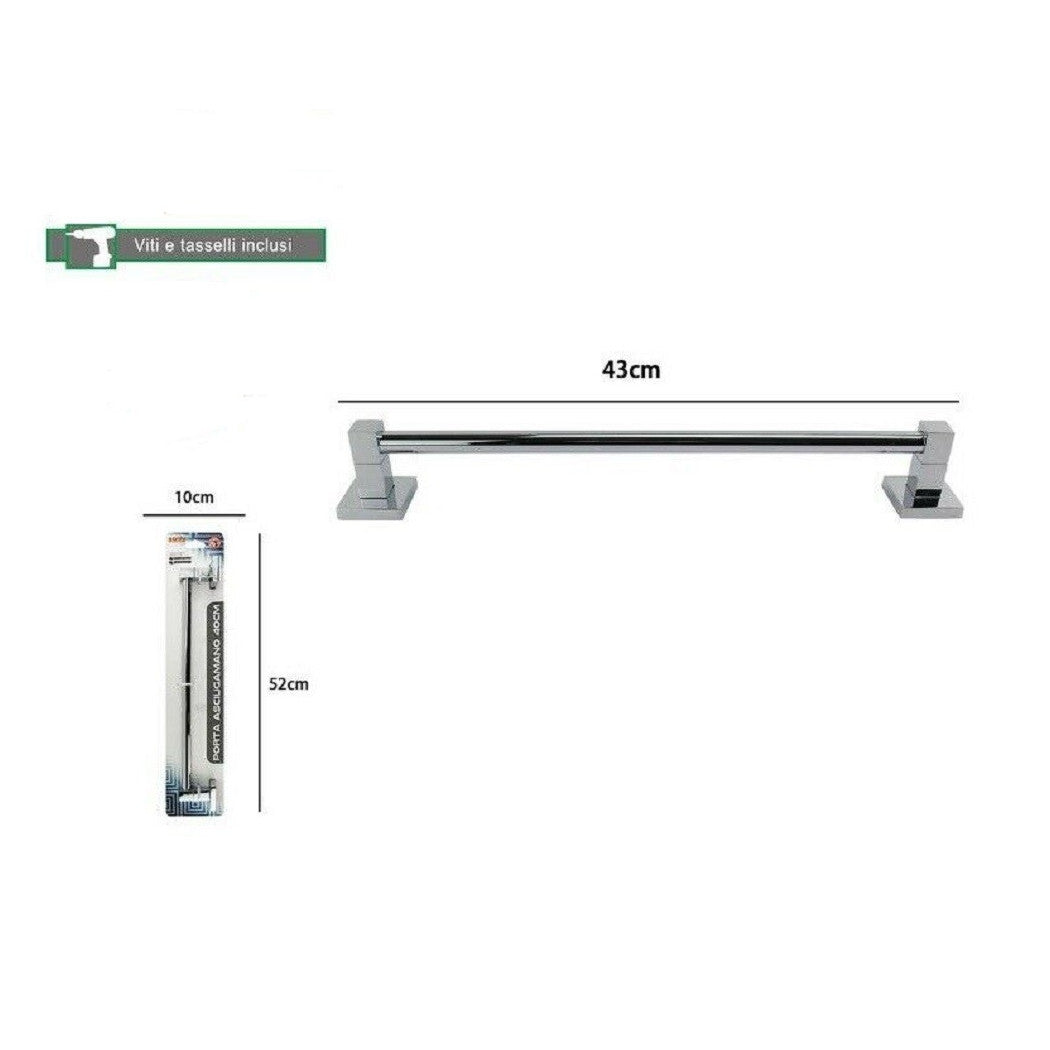 Toalla Soporte de toalla de acero de acero de la pared de fijación 40 cm cuadrado 59190