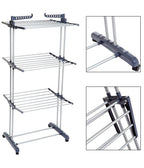 Rack Rack vertical 3 estantes plegables con ruedas hasta 40 kg