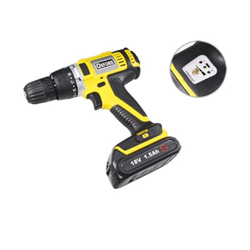 TRAPANO AVVITATORE CORDLESS DOPPIA BATTERIA LITIO 18V LED INDICATOR BATTERIA