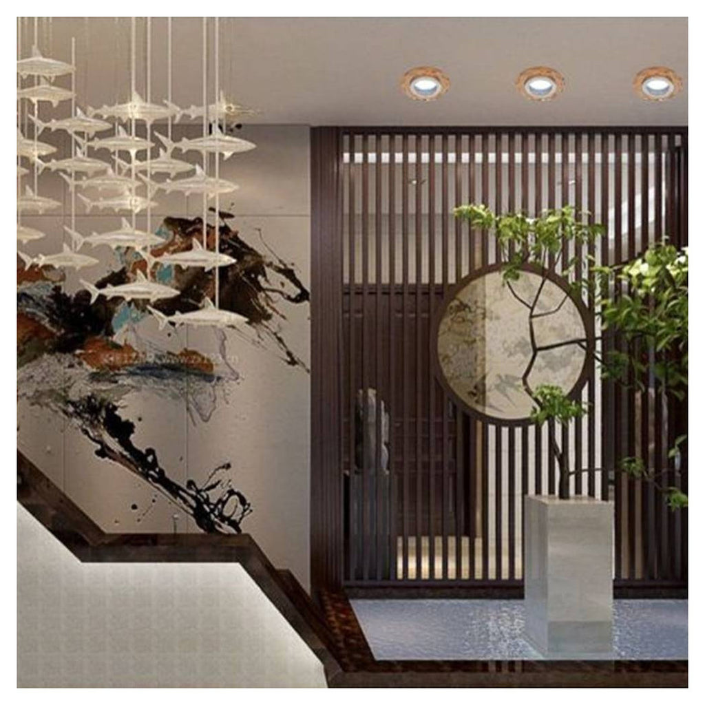 Vidrio incorporado de la puerta de la puerta del reflejo de la puerta del efecto de los proyectos de focos GU10 P6