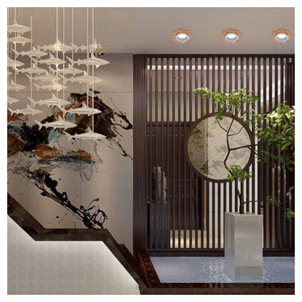 Vidrio incorporado de la puerta de la puerta del reflejo de la puerta del efecto de los proyectos de focos GU10 P6