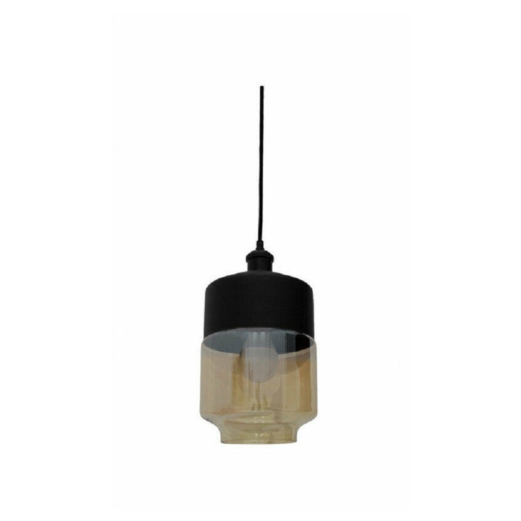 Vintage suspensión araña techo e27 ataque negro ámbar LP-14